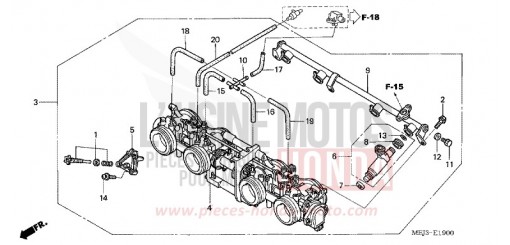 THROTTLE BODY (ASSY.) CB1300F3 de 2003